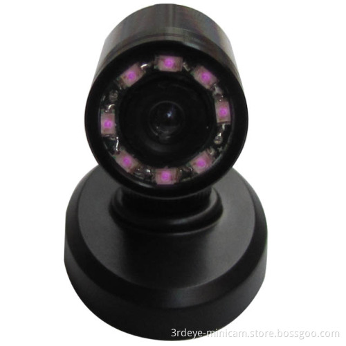 360deg Rotated Stand+90deg View Angle+8 IR 850nm Lights/8m,Auto Control Mini IR Camera (MCV8A-850)